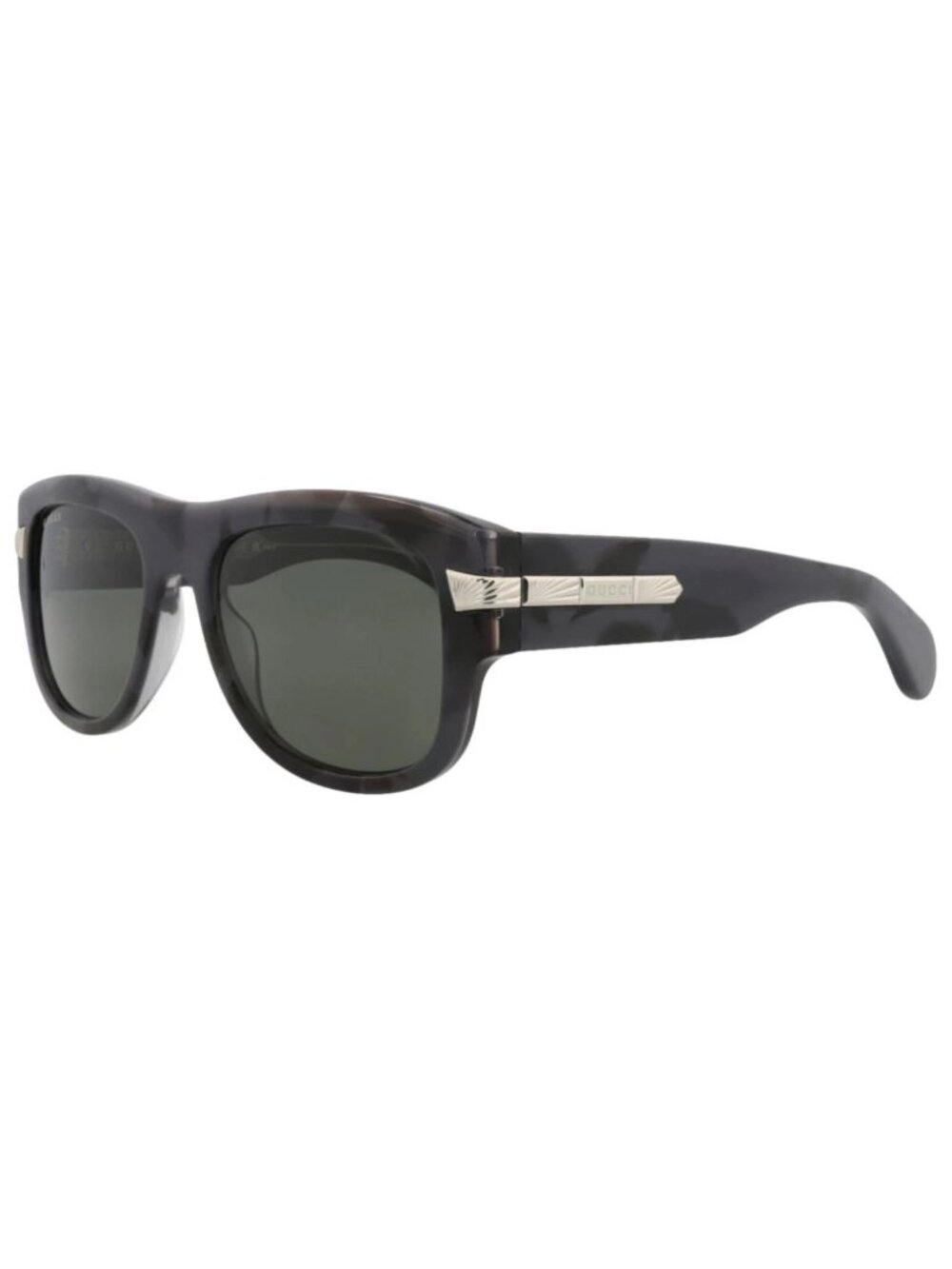 New Gucci Women's Sunglasses Square Rectangle Recycled Acetate Frame Mens Grey